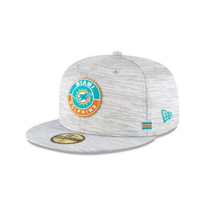 Sapca New Era Miami Dolphins NFL Official NFL Fall Sideline 59FIFTY Fitted - Gri